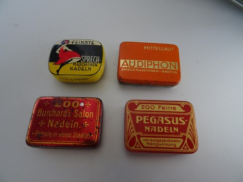 Grammophon nadeldose zu - 4x,